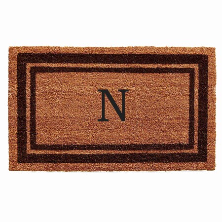 Calloway Mills Monogram Door Mat, Natural, Brown, 18 in W x 30 in L 152981830N